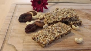 How to make Apricot and Cashew Nut Snack Bars internationalwomen [upl. by Aitel]