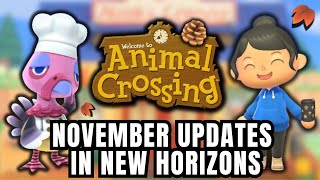 November Updates in Animal Crossing New Horizons [upl. by Zebulen]