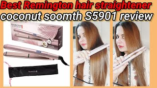 Best Remington hair straightener Remington coconut smooth S5901 review [upl. by Tullius]