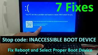 How to Fix Stop code Inaccessible Boot Device Windows 10 11 [upl. by Cook]