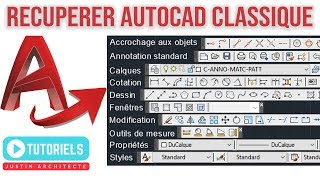 COMMENT REMETTRE FACILEMENT LESPACE DE TRAVAIL CLASSIQUE AUTOCAD  EN FRANCAIS [upl. by Atselec]