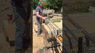 GIANT Chainsaw Mill  Stihl Ms880  64quot Bar woodworking shorts outdoors trending [upl. by Eidlog]