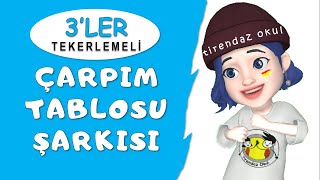 Ã‡ARPIM TABLOSU 3LER ÅARKISI  KOLAY EZBERLEME  TEKERLEME  ANÄ°MASYON [upl. by Meehsar]