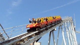 Crazy BACKWARDS Togo Looping Death Machine Roller Coaster POV Washuzan Highland Japan [upl. by Orsino]