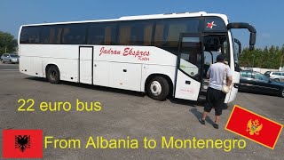 From Tirana Albania🇦🇱 to Podgorica Montenegro🇲🇪 by bus 2K Balkan tour [upl. by Allehcram]