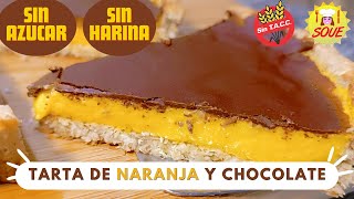 🤤​ INCREIBLE TARTA DE NARANJA🍊​ Y CHOCOLATE 🍫 Sin harina Sin azucar muy facil y economica [upl. by Idnat409]