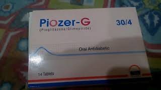 Piozer g tablet pioglitazone Glimepirideworkusesside effectsdosefull details in urduhindi [upl. by Aidaas]