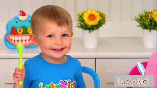 quotBrushy Brush Time Fun Toothbrush Song for Kids with Luky Kidquot [upl. by Hairakcaz]