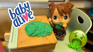 NEW Baby alive crib life doll gets Sick at school [upl. by Nikkie]