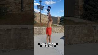 Dumbbell Transverse Turn Full Circles outdoorworkout fitness strengthtraining fitnessmodel yt [upl. by Nariko743]