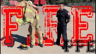 How to Don PPE 60 Seconds Drill FIRE DEPARTMENT ACADEMY Turnouts [upl. by Nnylak]