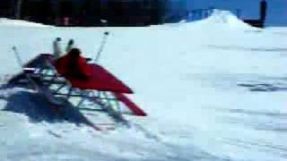 French Skier Hits American Picnic Table [upl. by Mehcanem]