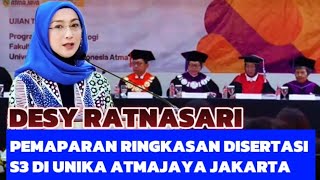 SIDANGDISERTASI DOKTORAL DESY RATNASARI DI DEPAN PARA PROFESOR TOP UNIVERSITAS ATMAJAYA JAKARTA [upl. by Yecaj]