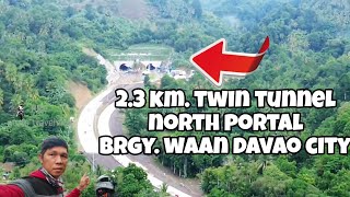 Twin tunnel project brgy waan Davao city North portal latest update [upl. by Xxam]