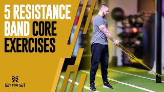 5 Resistance Band Core Exercises for Killer Abs amp Core Strength [upl. by Dowski278]