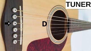 Acoustic Guitar Tuner  Standard Tuning for 6 String E A D G B E [upl. by Giesser]