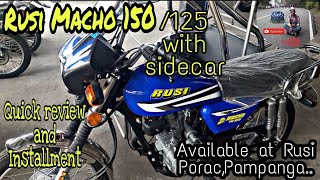 Rusi Macho 150125 w sidecar 2021Review and installment [upl. by Dyann890]