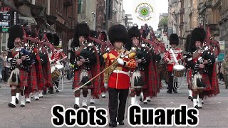 1st Battalion of The Scots Guards parade Glasgow [upl. by Ocirema]