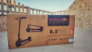 Red Bull Racing 🏁 85quot Race Teen Foldable Escooter Unboxing [upl. by Acey]