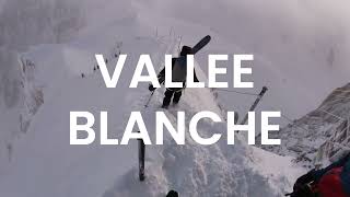 First VALLEE BLANCHE of the Season  Deep POWDER and Poor Vis [upl. by Anilam]