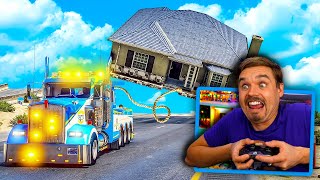 Towing ENTIRE HOUSE in GTA 5 [upl. by Yoko]