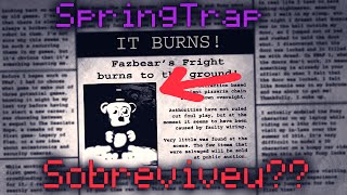 FIVE NIGHTS AT FREDDYS 3 TEORIAS SPRINGTRAPPURPLE GUY SOBREVIVEU AO INCÊNDIOPTBR [upl. by Ennayar]