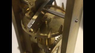 Crown Wheel Deadbeat Clock Escapement [upl. by Vanhook]