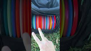 How many discs can I fit in this disc golf bag 🥏 discgolf discgolfneversleeps [upl. by Leribag161]