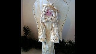 TREE TOP PAPIER MACHE ANGEL DIY HOW TO MAKE IT paper crafts paper art [upl. by Haag334]