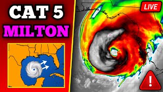 🔴 BREAKING Hurricane Milton Becomes Category 5 Hurricane  Catastrophic Impacts Expected In Florida [upl. by Anialem]