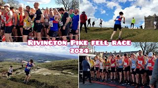 Rivington Pike fell race 2024  junior and senior races [upl. by Dadivitan]