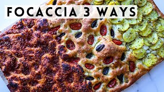 The BEST Focaccia 3 Ways Potato Pizza Tomato Olive [upl. by Tiphani]