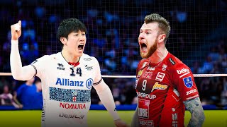 Yuki Ishikawa vs Ivan Zaytsev  Milano vs Lube  Superlega 2023 [upl. by Hiller]