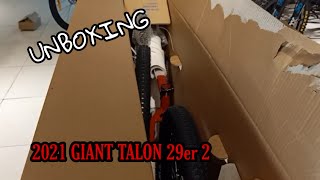 UNBOXING  2021 GIANT TALON 29er 2 Red Clay [upl. by Langdon]