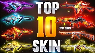 TOP 10 THOMPSON GUN SKIN IN FREE FIRE FREE FIRE THOMPSON BEST GUN SKIN  EVO THOMPSON GAMEPLAY  FF [upl. by Bessie]