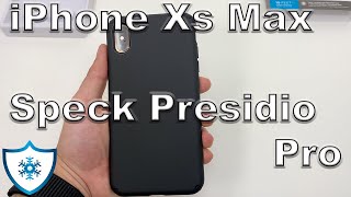 iPhone Xs Max  Speck Presidio Pro Black Case Review [upl. by Aeriel]