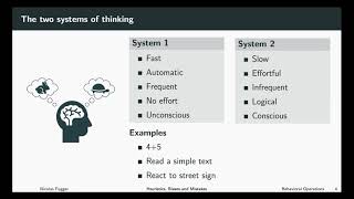 Behavioral Operations  Heuristics Biases and Mistakes 2 [upl. by Carlynne]