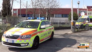 NEW Automedica  Ambulanza SUEM 118 Mestre 101  Italian ALS car and ambulance responding [upl. by Nyletac]