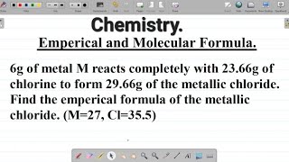 Empirical and Molecular Formula How to Determine Empirical Formula from Percentage Composition [upl. by Zerk]