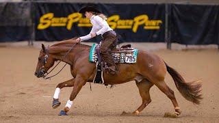 Gina Maria Schumacher Reining Horses in Open Derby with a whopping 230 [upl. by Suivatram]