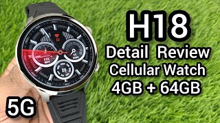 H18 5g Android Smartwatch With Camera  H18 Cellular Smartwatch  Android 9 wearabletechnology [upl. by Bently]