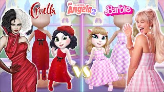 My talking Angela 2  Cruella Vs Barbie  New Update  cosplay [upl. by Edmead]