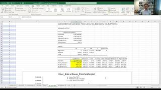 Data Analytics 4 How to Use Excel Regression to Analyse Continuous Factors on House Prices [upl. by Perla645]