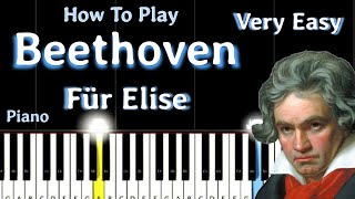 Beethoven  Für Elise  Very Easy Piano Tutorial For Beginners [upl. by Laro]