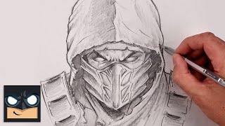 How To Draw Sub Zero  Mortal Kombat Sketch Tutorial [upl. by Combe]