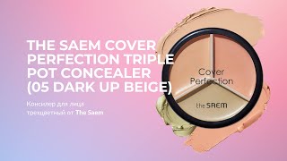 Консилер для лица трехцветный Cover Perfection Triple Pot Concealer 05 Dark Up Beige [upl. by Ainomar306]