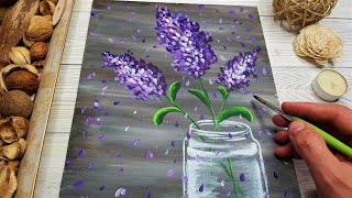 Tutorial PICTURA 💜FLORI de LILIAC 💜 Invata sa Pictezi [upl. by Houlberg]