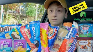 ASMR Dollar Store Ice Cream Car Mukbang MampM Cookie Sandwich Starburst Oreo Snickers HaagenDazs [upl. by Lagasse580]