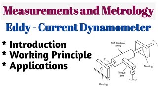 Eddy Current Dynamometer ll Working Principle ll Applications ll Measurements and Metrology ll ME [upl. by Heyward322]