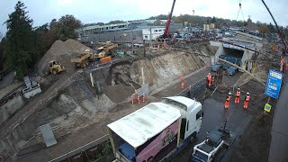 Timelapse onderdoorgangen station Nunspeet [upl. by Ayimat]